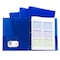C-Line Products 2-Pocket Heavyweight Poly Portfolio Folder w/Prongs, Blue, PK10 32965 - alternate 1
